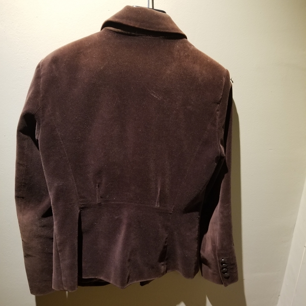 Women's NYGARD Brown Velvet Blazer (Size 8) - Picture 4 of 8